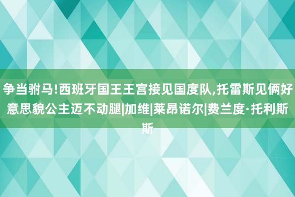 争当驸马!西班牙国王王宫接见国度队,托雷斯见俩好意思貌公主迈不动腿|加维|莱昂诺尔|费兰度·托利斯